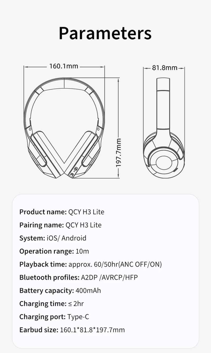 Fones De Ouvido Sem Fio ANC