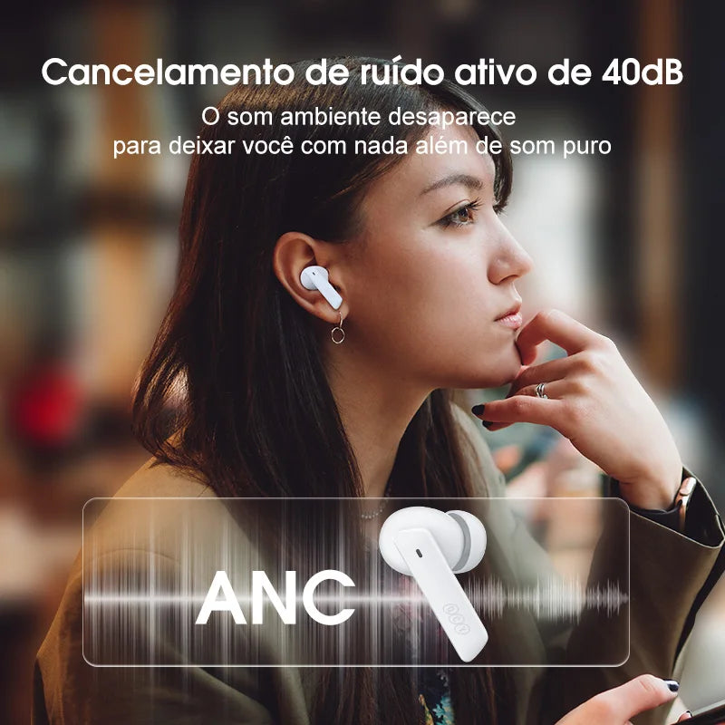 ANC fone de ouvido sem fio